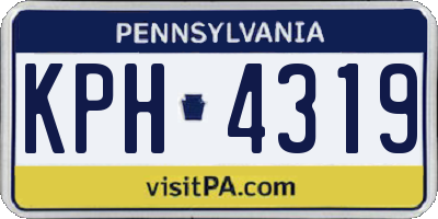PA license plate KPH4319
