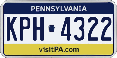 PA license plate KPH4322