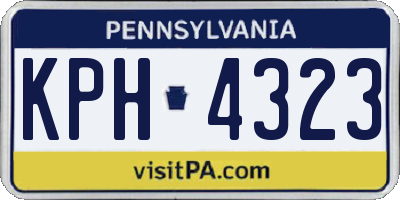 PA license plate KPH4323
