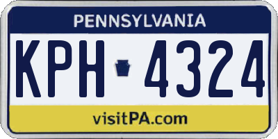 PA license plate KPH4324