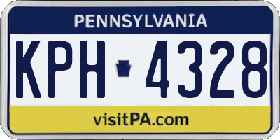 PA license plate KPH4328