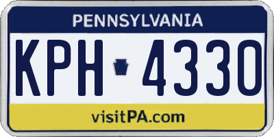 PA license plate KPH4330