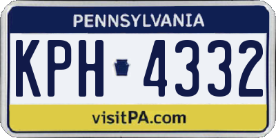 PA license plate KPH4332