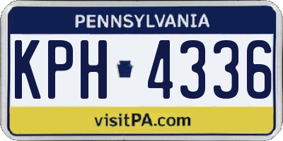 PA license plate KPH4336