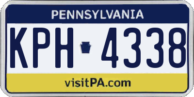 PA license plate KPH4338