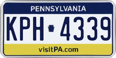 PA license plate KPH4339