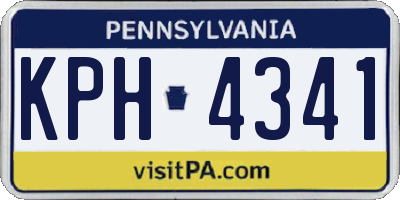 PA license plate KPH4341