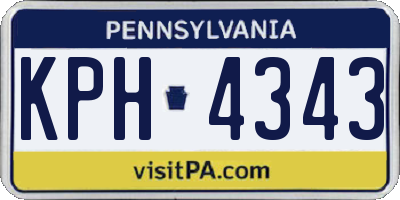 PA license plate KPH4343