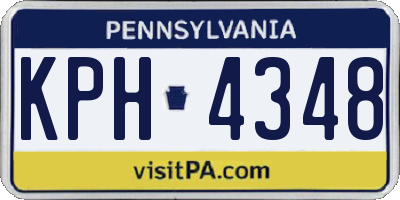 PA license plate KPH4348