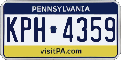 PA license plate KPH4359