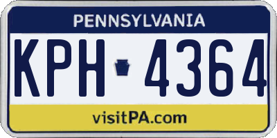 PA license plate KPH4364