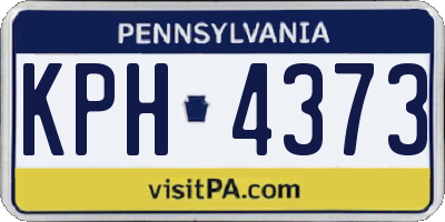PA license plate KPH4373