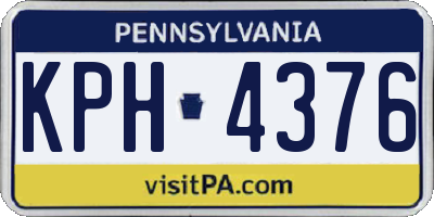 PA license plate KPH4376