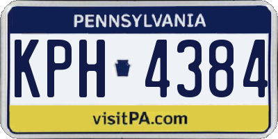 PA license plate KPH4384
