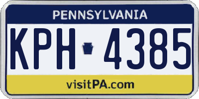 PA license plate KPH4385
