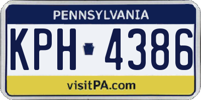 PA license plate KPH4386