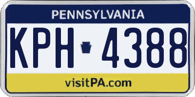 PA license plate KPH4388