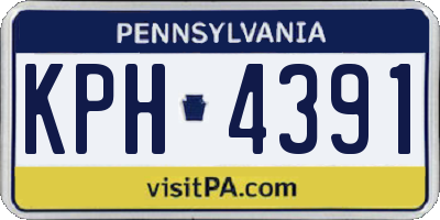PA license plate KPH4391