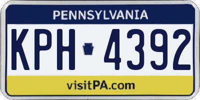 PA license plate KPH4392