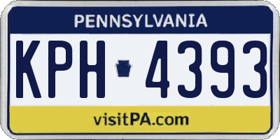 PA license plate KPH4393