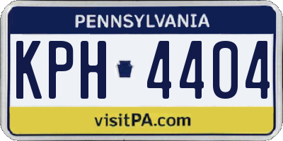PA license plate KPH4404