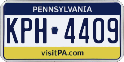 PA license plate KPH4409