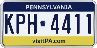 PA license plate KPH4411