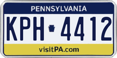 PA license plate KPH4412