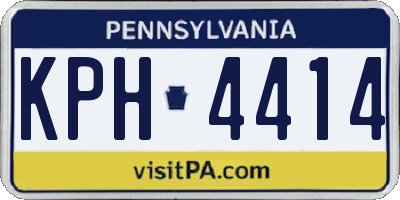 PA license plate KPH4414