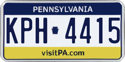PA license plate KPH4415