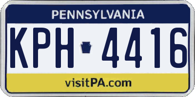 PA license plate KPH4416
