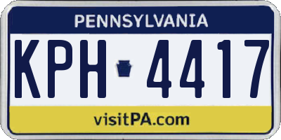 PA license plate KPH4417