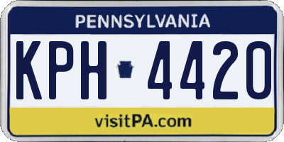 PA license plate KPH4420