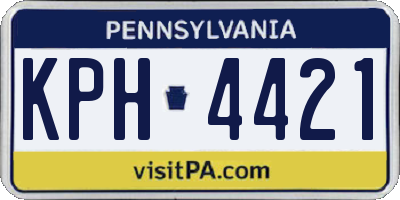 PA license plate KPH4421