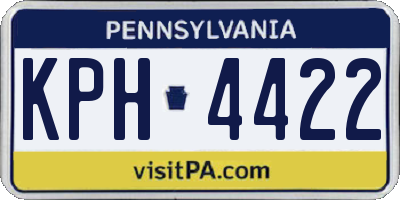 PA license plate KPH4422