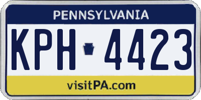 PA license plate KPH4423