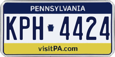 PA license plate KPH4424