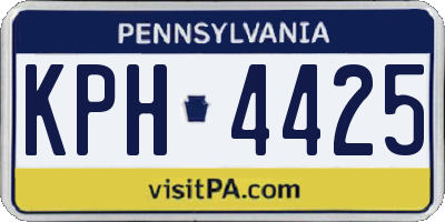 PA license plate KPH4425