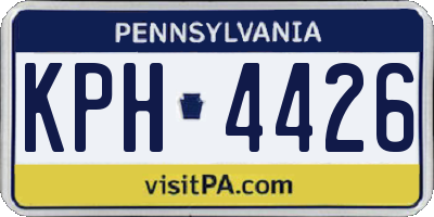 PA license plate KPH4426