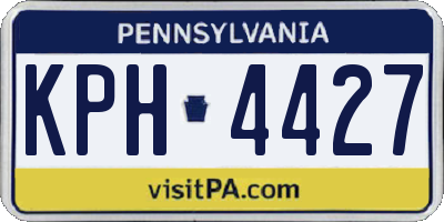 PA license plate KPH4427