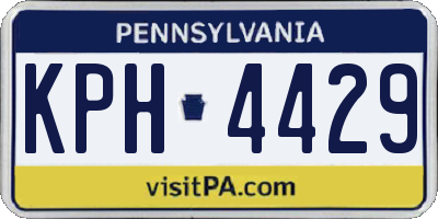 PA license plate KPH4429