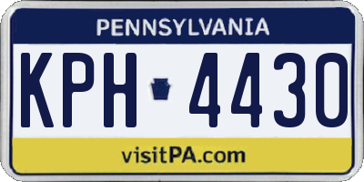 PA license plate KPH4430