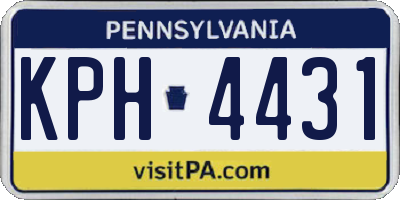 PA license plate KPH4431