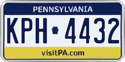 PA license plate KPH4432