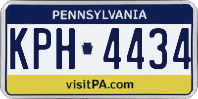 PA license plate KPH4434