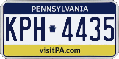 PA license plate KPH4435