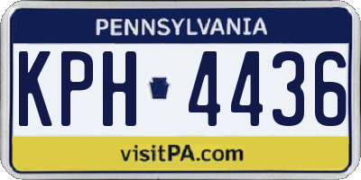 PA license plate KPH4436