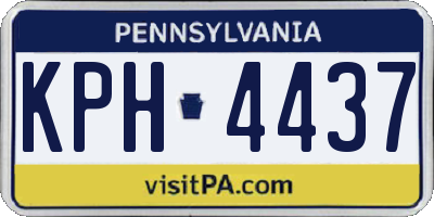PA license plate KPH4437