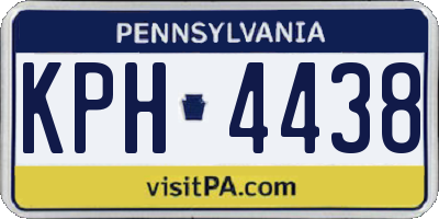 PA license plate KPH4438
