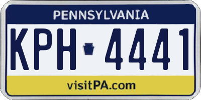 PA license plate KPH4441